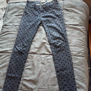 Polka dot skinny jeans